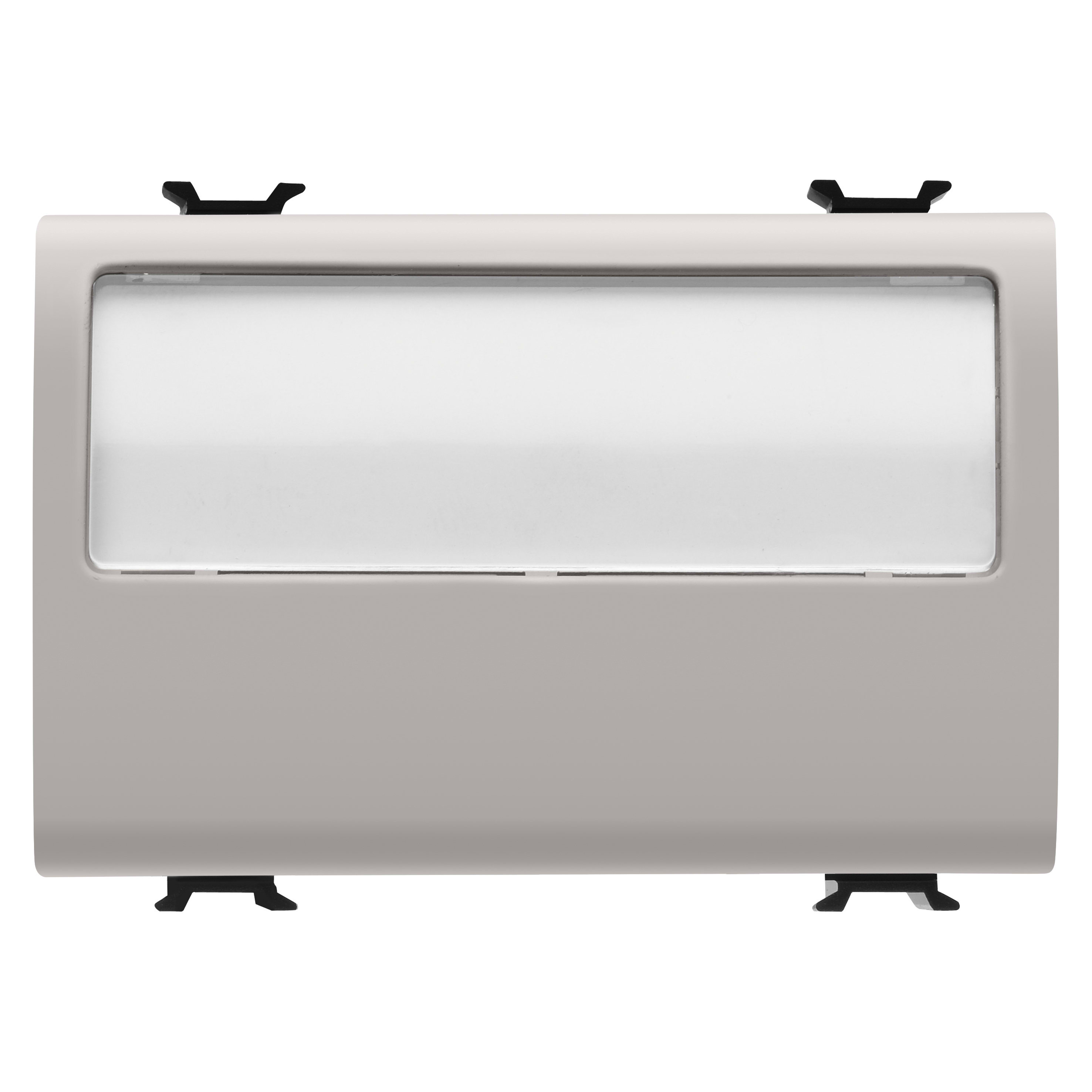 GEWISS - GEWGW13192 PULSANTE CON TARGA PORTANOME ILLUMINABILE 250V ac - NA 10A - 3 MODULI - NATURAL BEIGE SATINATO - CHORUSMART