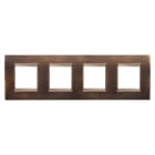 GEWISS - GEWGW16228XQ PLACCA LUX INTERNATIONAL - IN METALLO - 2+2+2+2 POSTI ORIZZONTALE - OTTONE ANTICO - CORNICE BRONZO SCURO OPACO - CHORUSMART