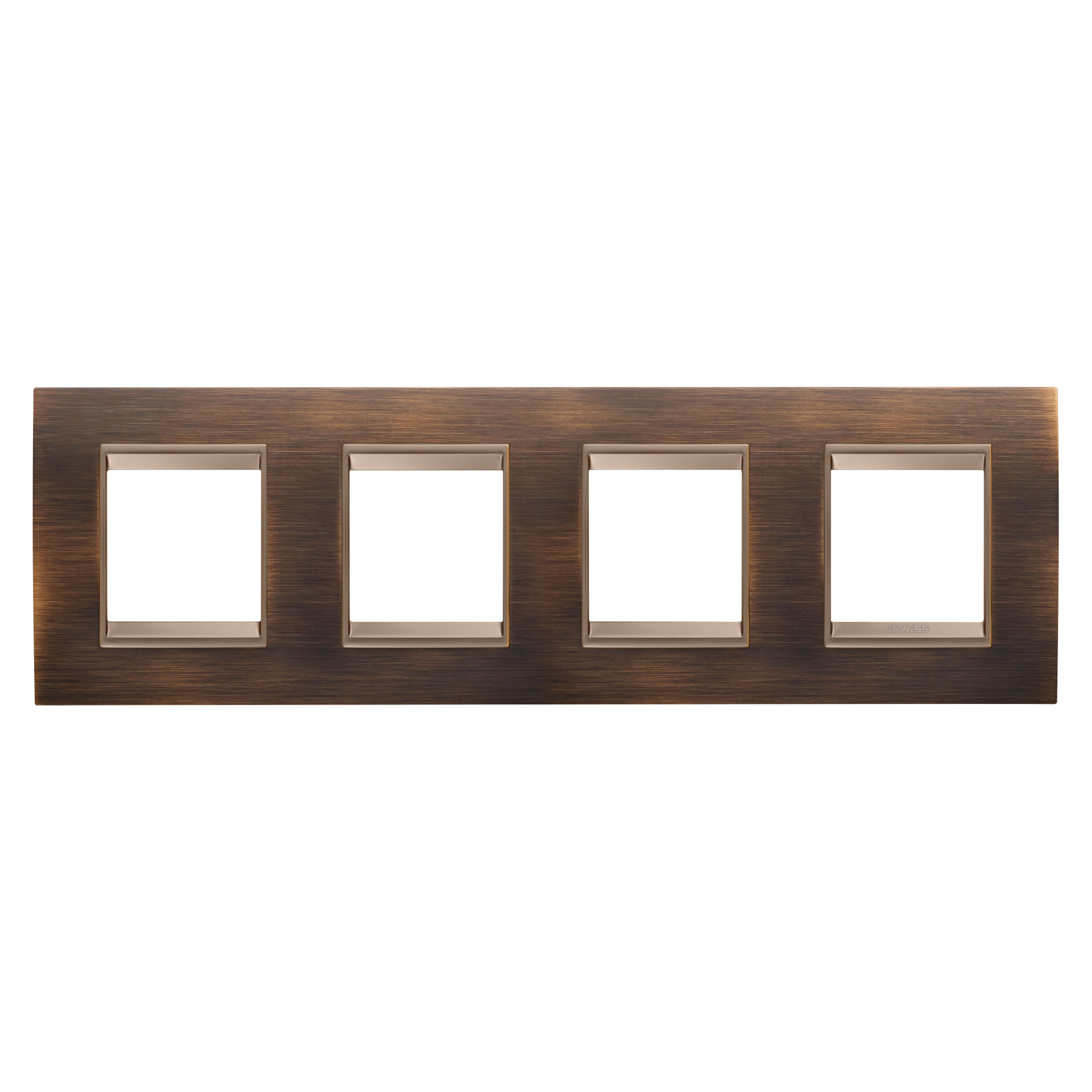 GEWISS - GEWGW16228XQ PLACCA LUX INT.2+2+2+2M O MET.OTTONE ANT