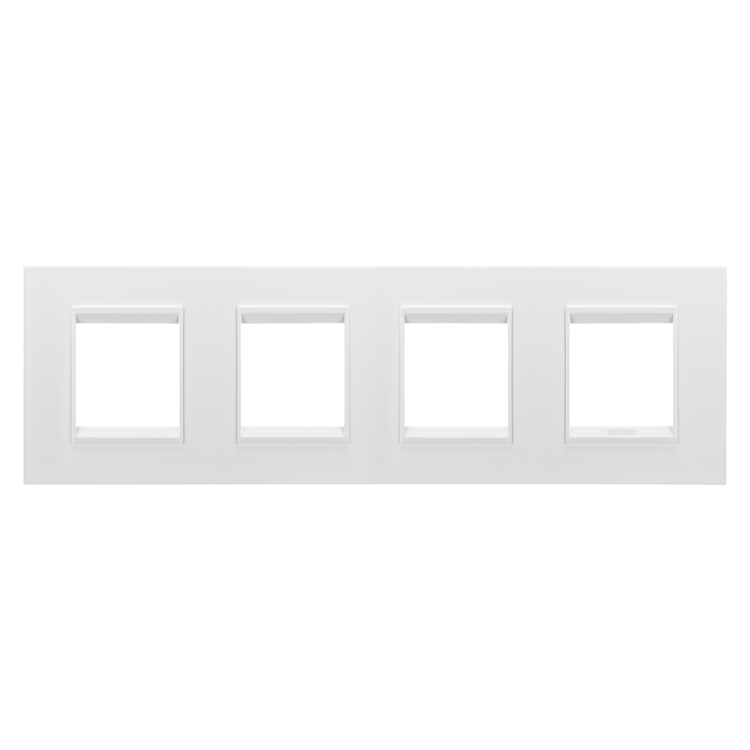 GEWISS - GEWGW16228XW PLACCA LUX INT.2+2+2+2M O MET.BIANCO SAT