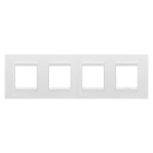 GEWISS - GEWGW16228XW PLACCA LUX INT.2+2+2+2M O MET.BIANCO SAT