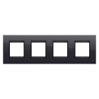 GEWISS - GEWGW16228YN PLACCA LUX INT.2+2+2+2M O NERO TON.LAVY