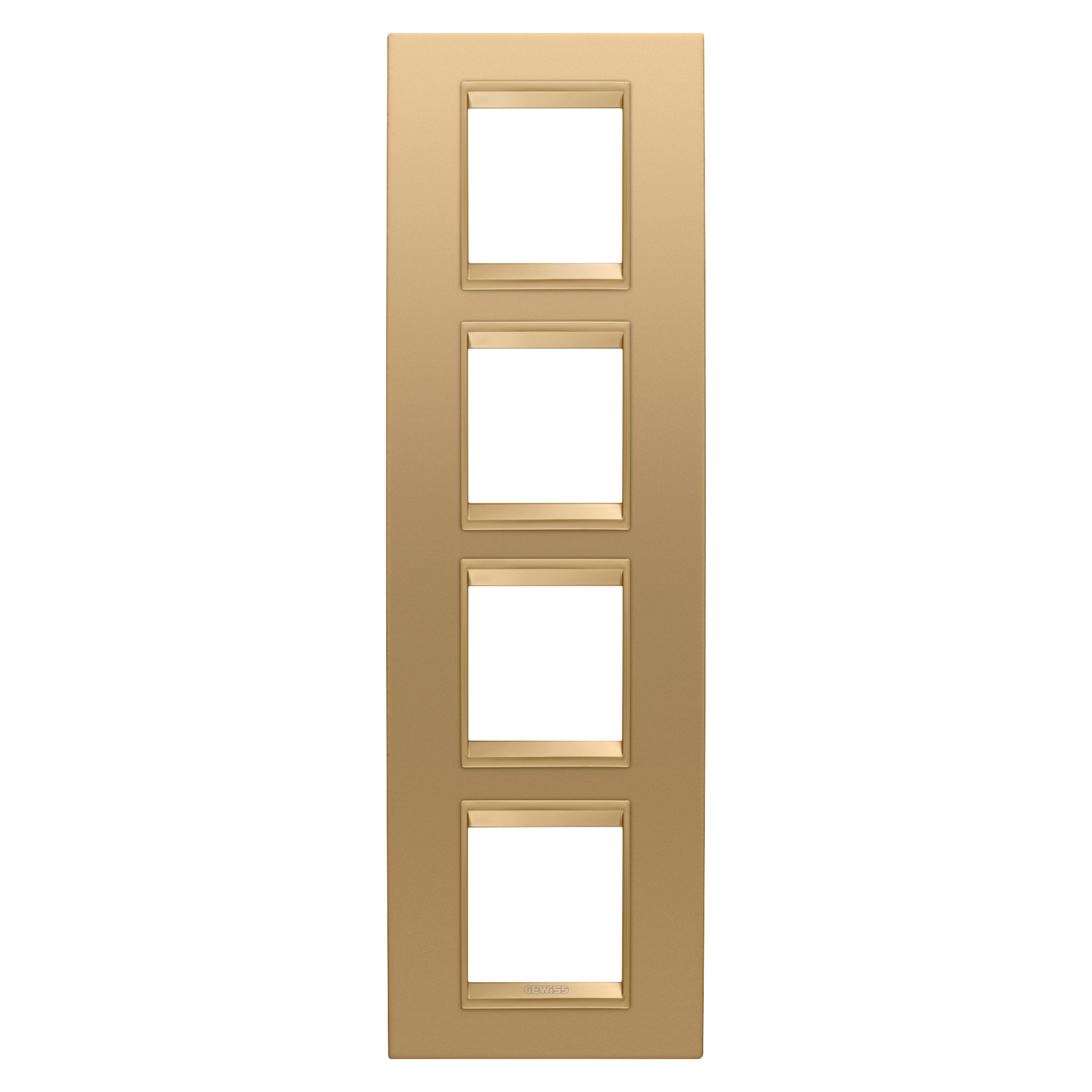 GEWISS - GEWGW16229XG PLACCA LUX INT.2+2+2+2M V MET.ORO