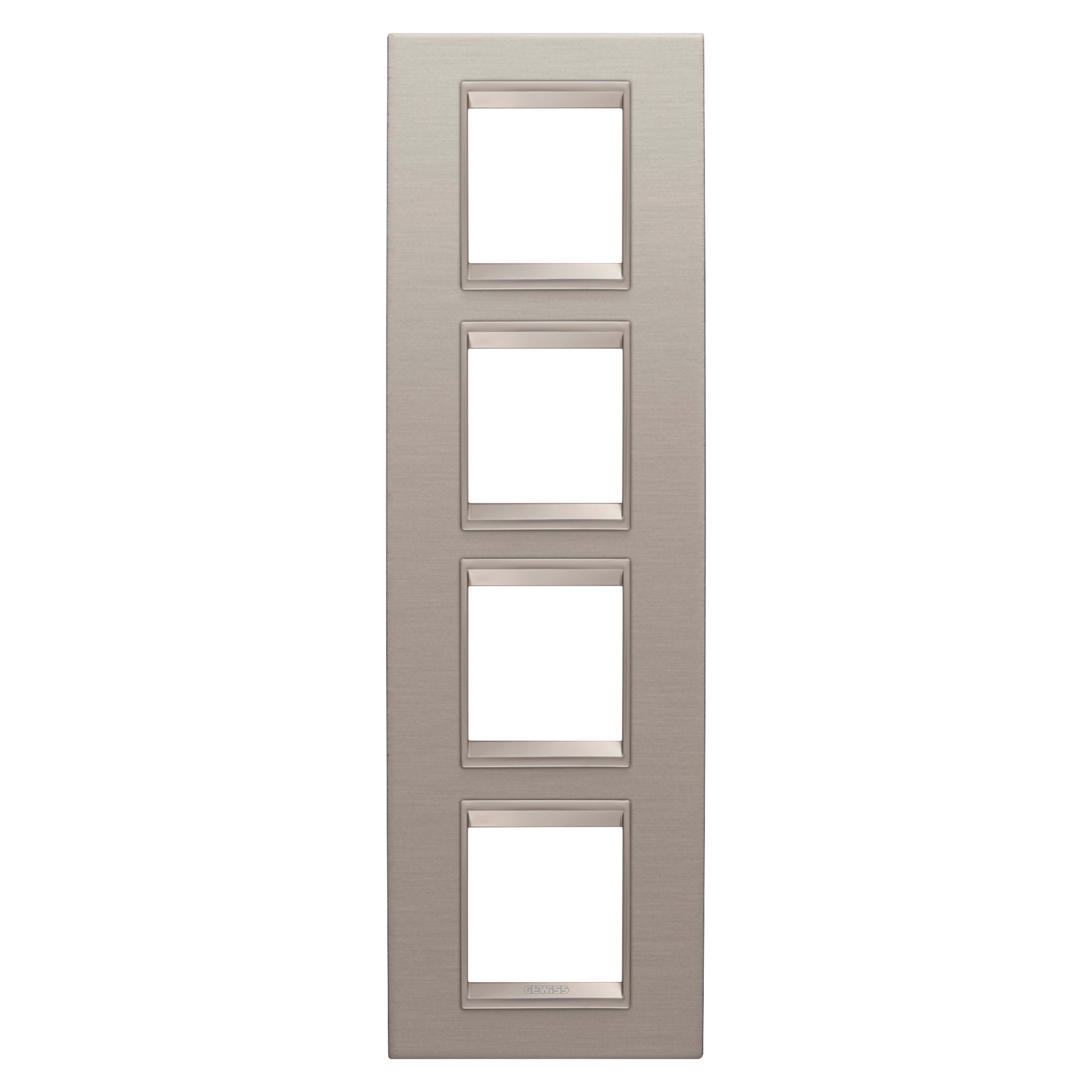 GEWISS - GEWGW16229XS PLACCA LUX INT.2+2+2+2M V MET.ALLU SPAZZ