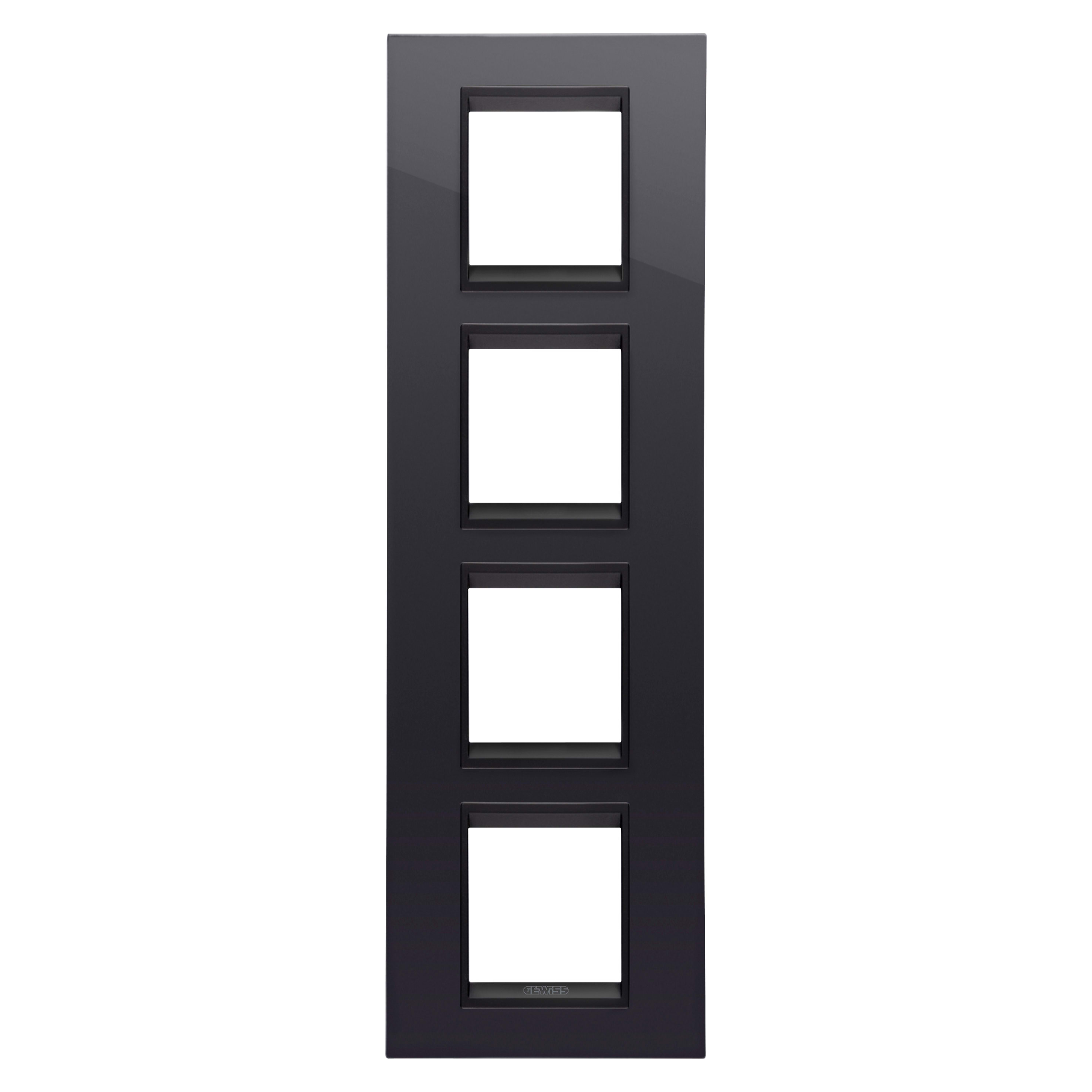 GEWISS - GEWGW16229YN PLACCA LUX INT.2+2+2+2M V NERO TON.LAVY