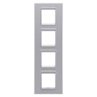 GEWISS - GEWGW16229YT PLACCA LUX INTERNATIONAL - IN TECNOPOLIMERO VERNICIATO - 2+2+2+2 POSTI VERTICALE - TITANIO MONOCHROME - CHORUSMART