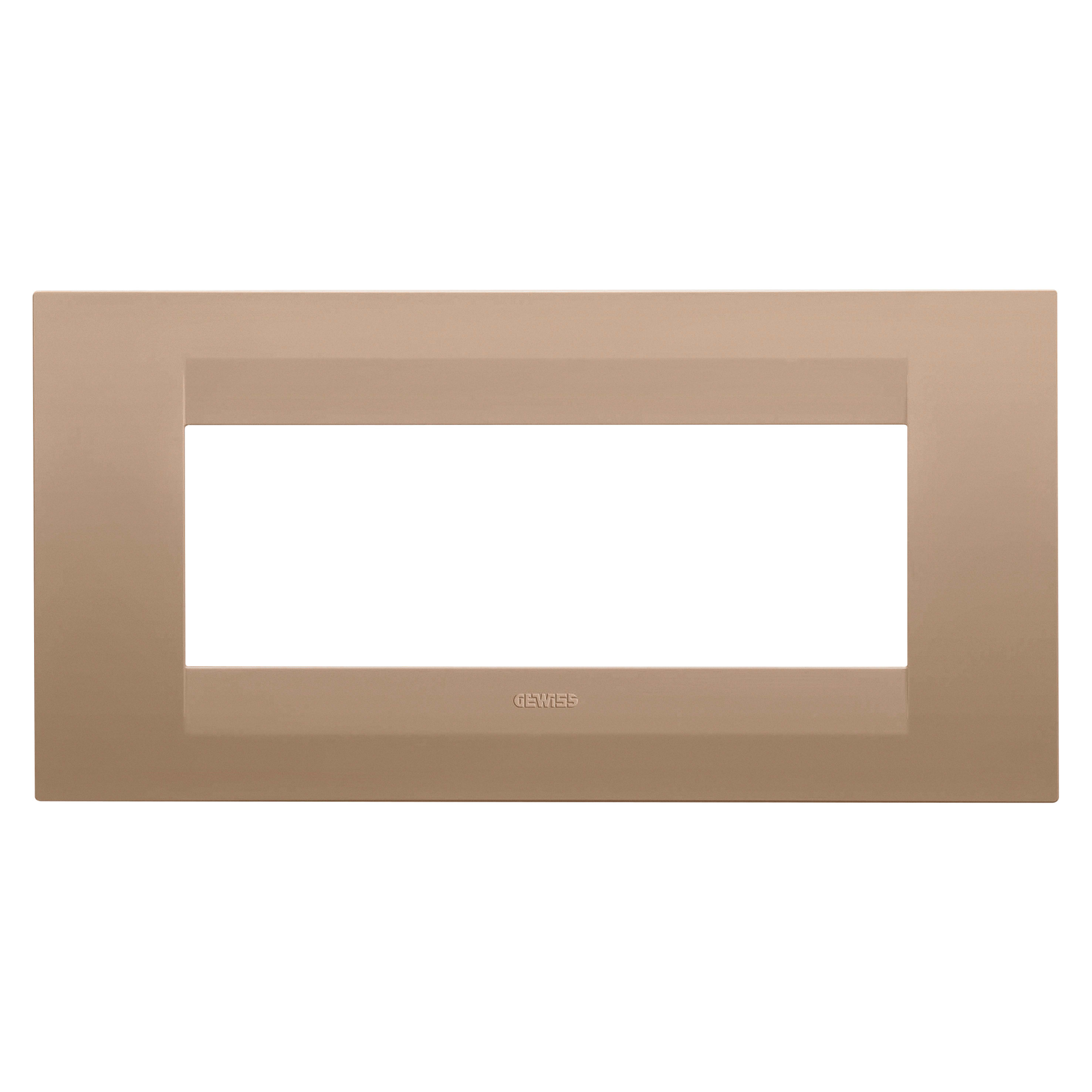 GEWISS - GEWGW16406VX PLACCA GEO - IN TECNOPOLIMERO VERNICIATO - 6 POSTI - RAME CHIARO - CHORUSMART