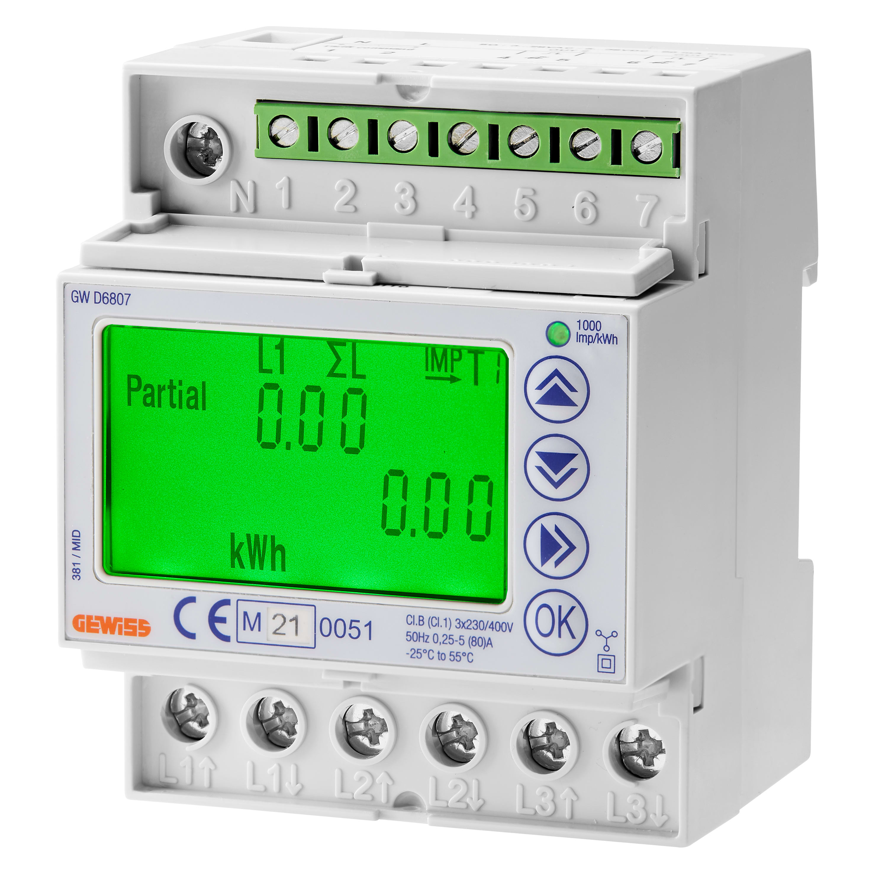 GEWISS - GEWGWD6804 CONTATORE TRIF.DIRETTO MID BUS 80A 4M