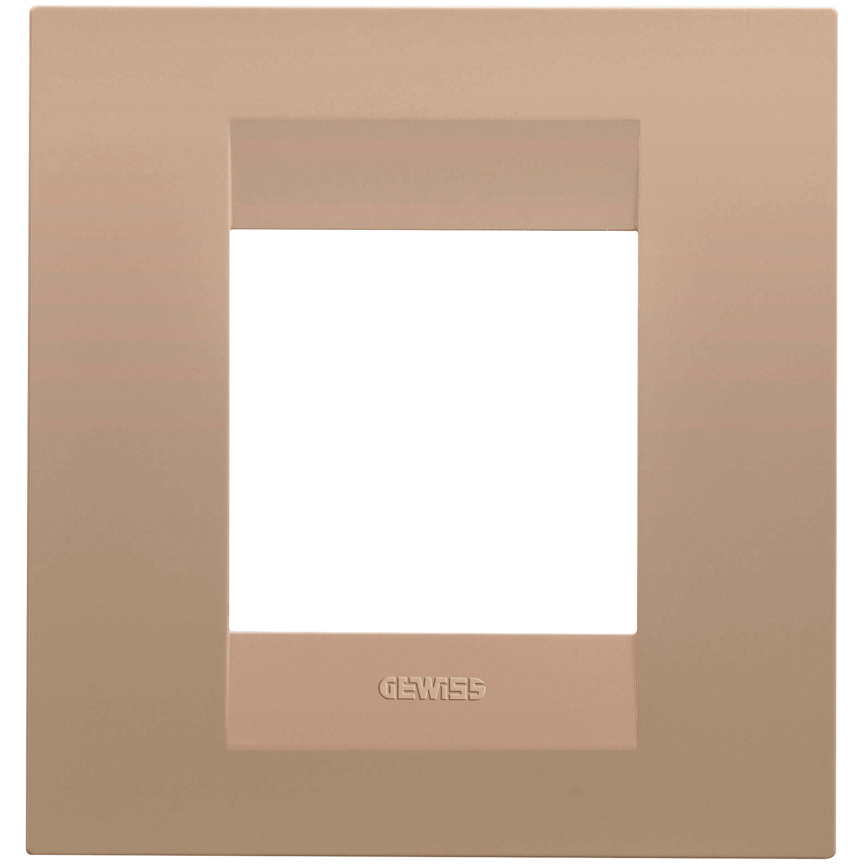 GEWISS - GEWGW16422VX PLACCA GEO INTERNATIONAL - IN TECNOPOLIMERO VERNICIATO - 2 POSTI - RAME CHIARO - CHORUSMART