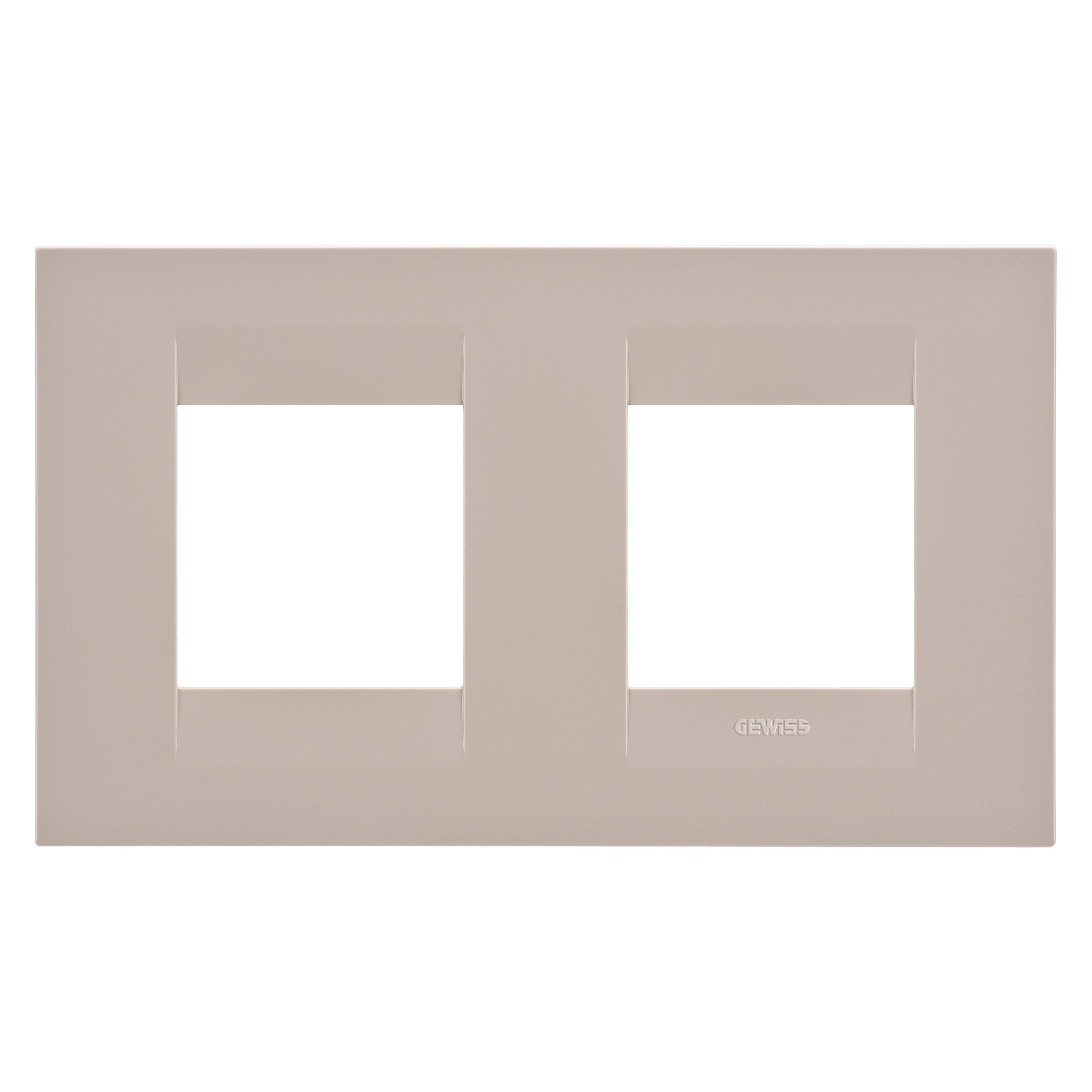 GEWISS - GEWGW16423TC PLACCA GEO INTERNATIONAL - IN TECNOPOLIMERO - 2+2 POSTI ORIZZONTALE - CANAPA - CHORUSMART