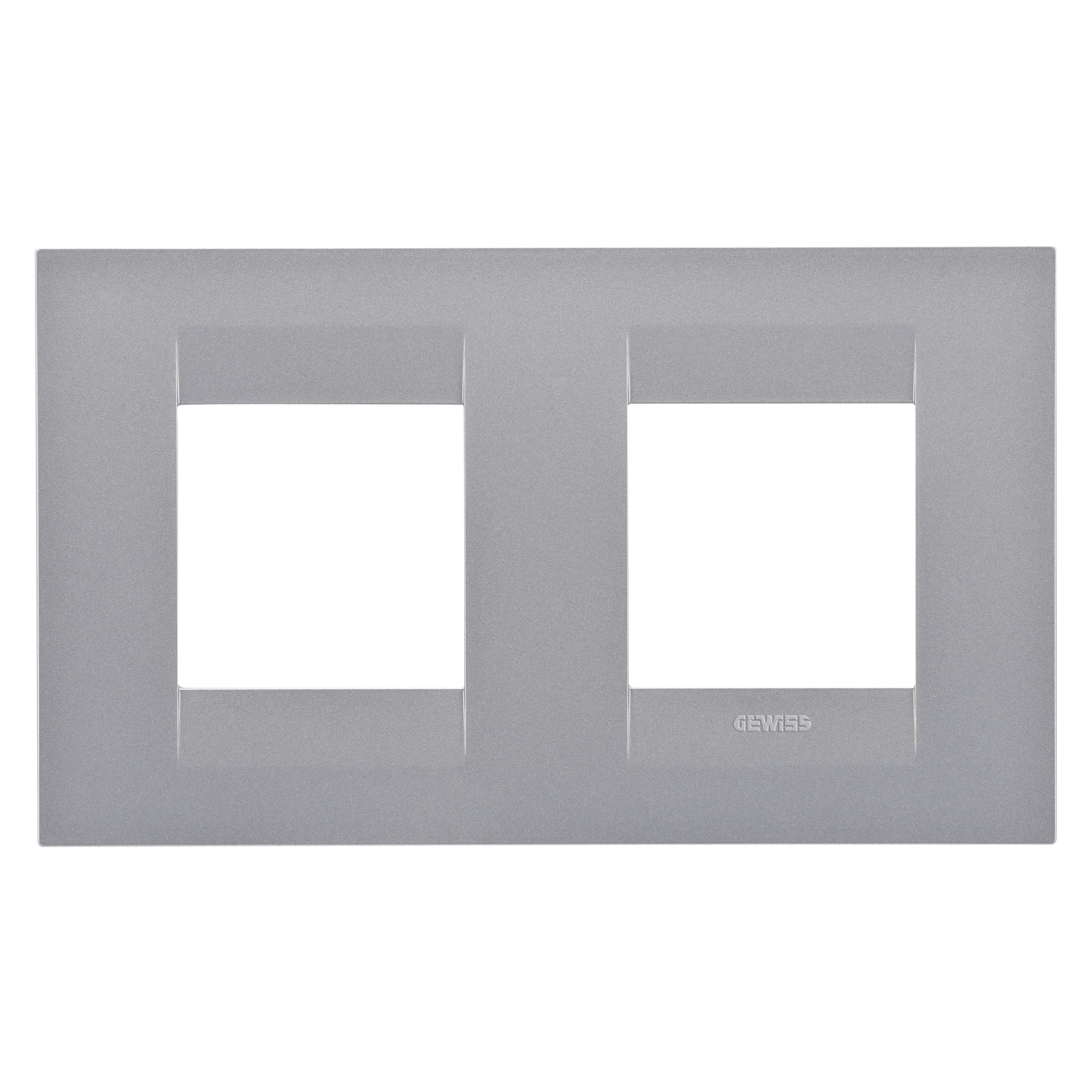 GEWISS - GEWGW16423VT PLACCA GEO INT.2+2M O.TITANIO