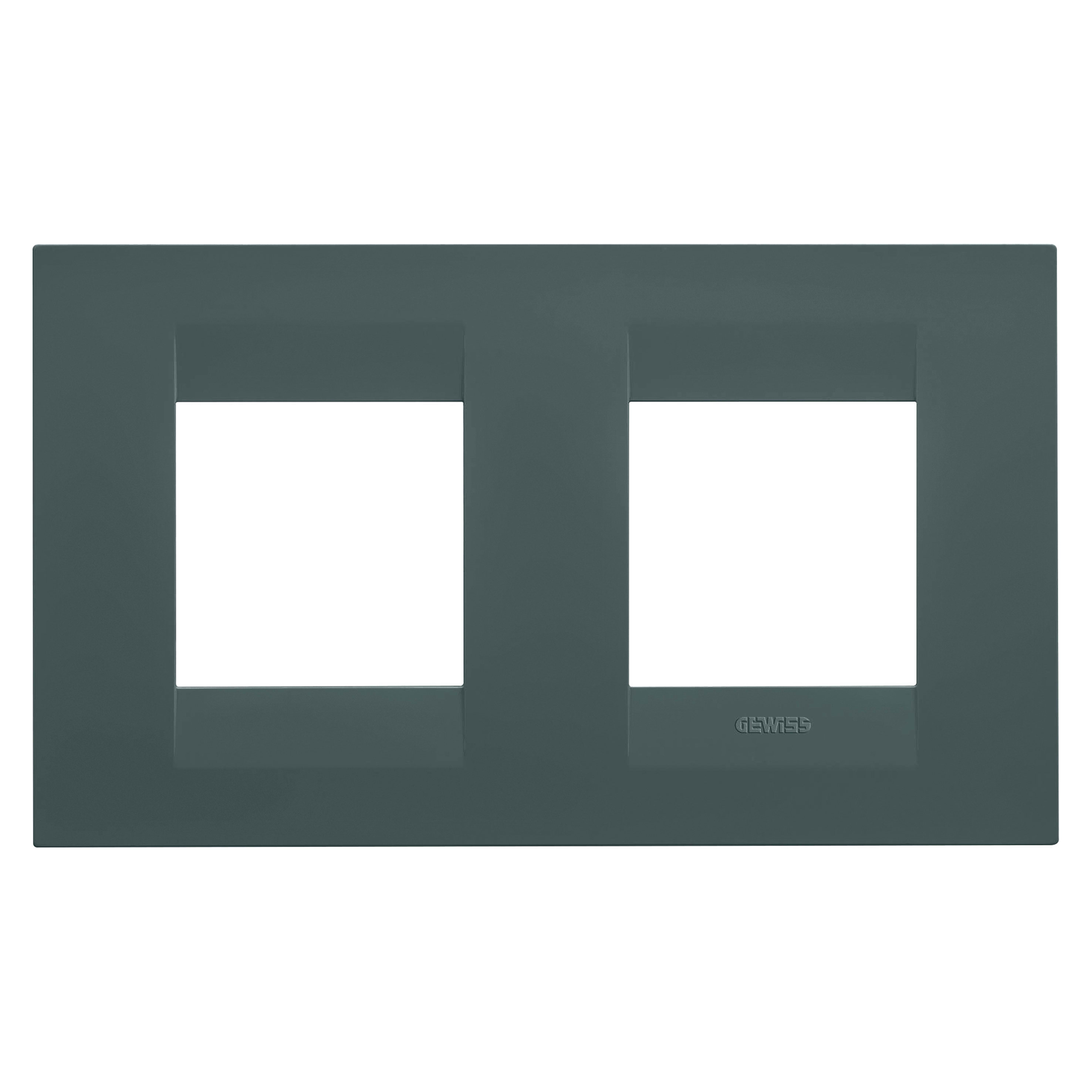 GEWISS - GEWGW16423VZ PLACCA GEO INTERNATIONAL - IN TECNOPOLIMERO VERNICIATO - 2+2 POSTI ORIZZONTALE - OTTANIO - CHORUSMART