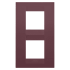 GEWISS - GEWGW16424VD PLACCA GEO INTERNATIONAL - IN TECNOPOLIMERO VERNICIATO - 2+2 POSTI VERTICALE - TUSCAN RED - CHORUSMART