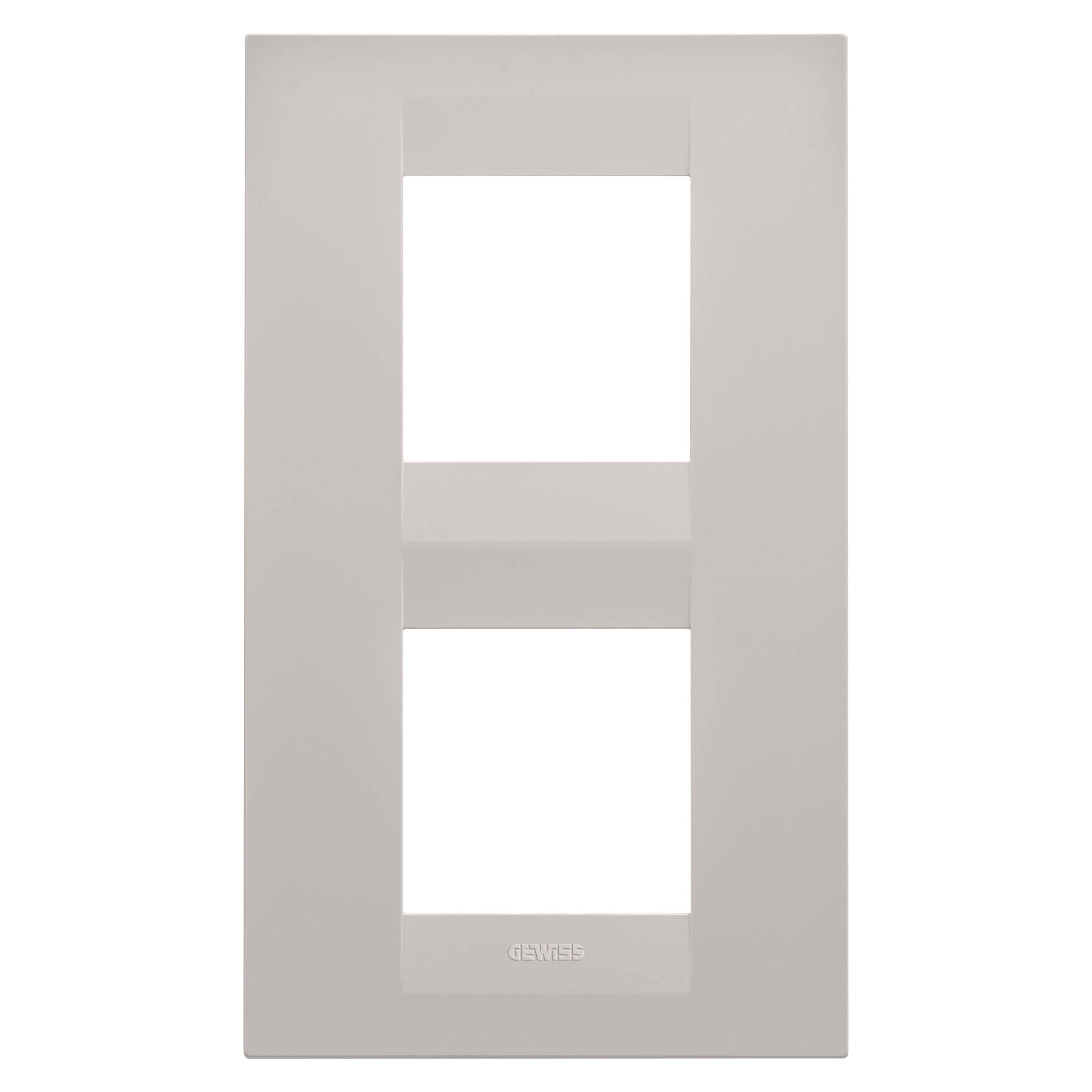 GEWISS - GEWGW16424VL PLACCA GEO INTERNATIONAL - IN TECNOPOLIMERO VERNICIATO - 2+2 POSTI VERTICALE - NATURAL BEIGE - CHORUSMART