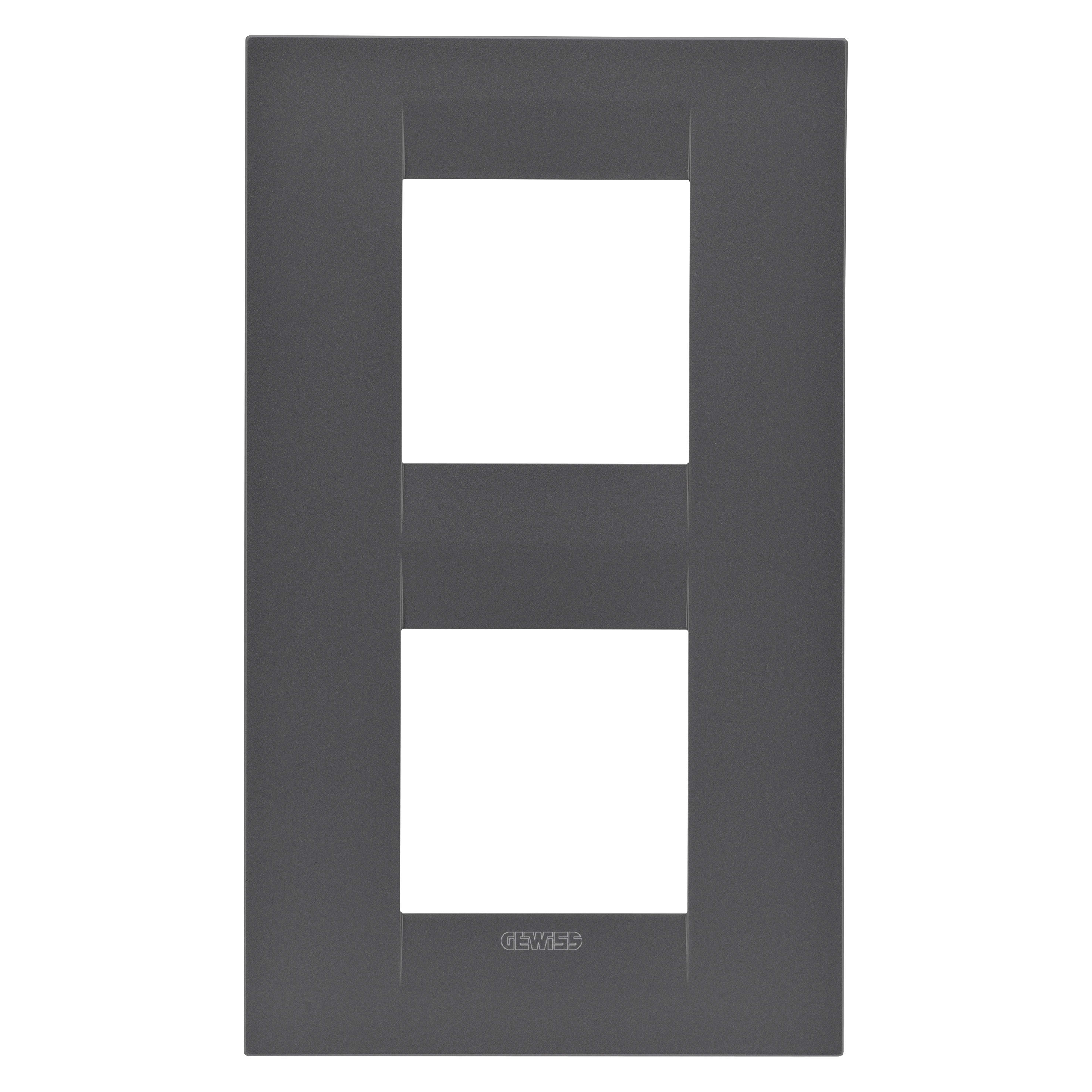 GEWISS - GEWGW16424VN PLACCA GEO INT.2+2M V.NERO SATINATO