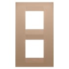 GEWISS - GEWGW16424VX PLACCA GEO INT.2+2M V RAME CHIARO