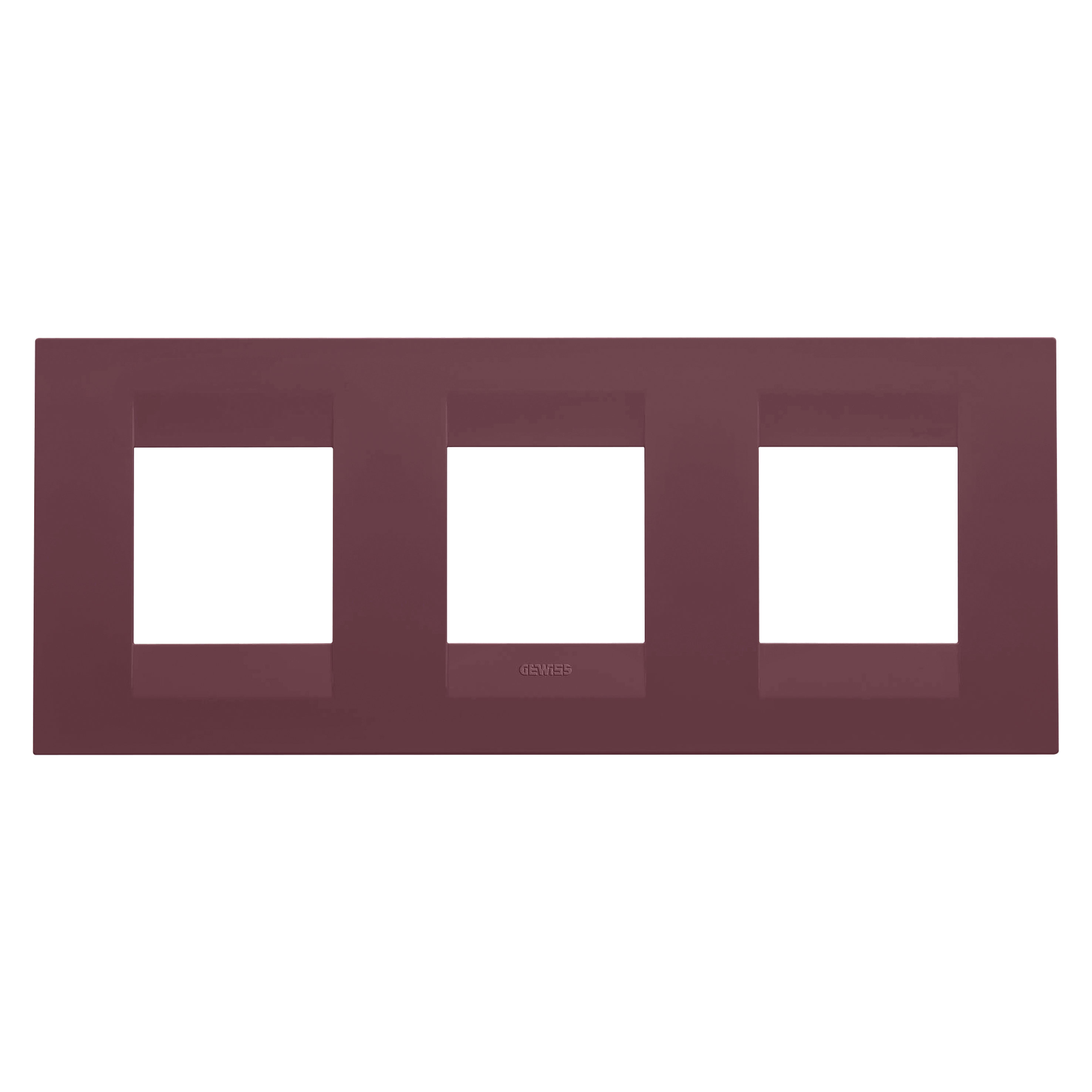 GEWISS - GEWGW16426VD PLACCA GEO INTERNATIONAL - IN TECNOPOLIMERO VERNICIATO - 2+2+2 POSTI ORIZZONTALE - TUSCAN RED - CHORUSMART