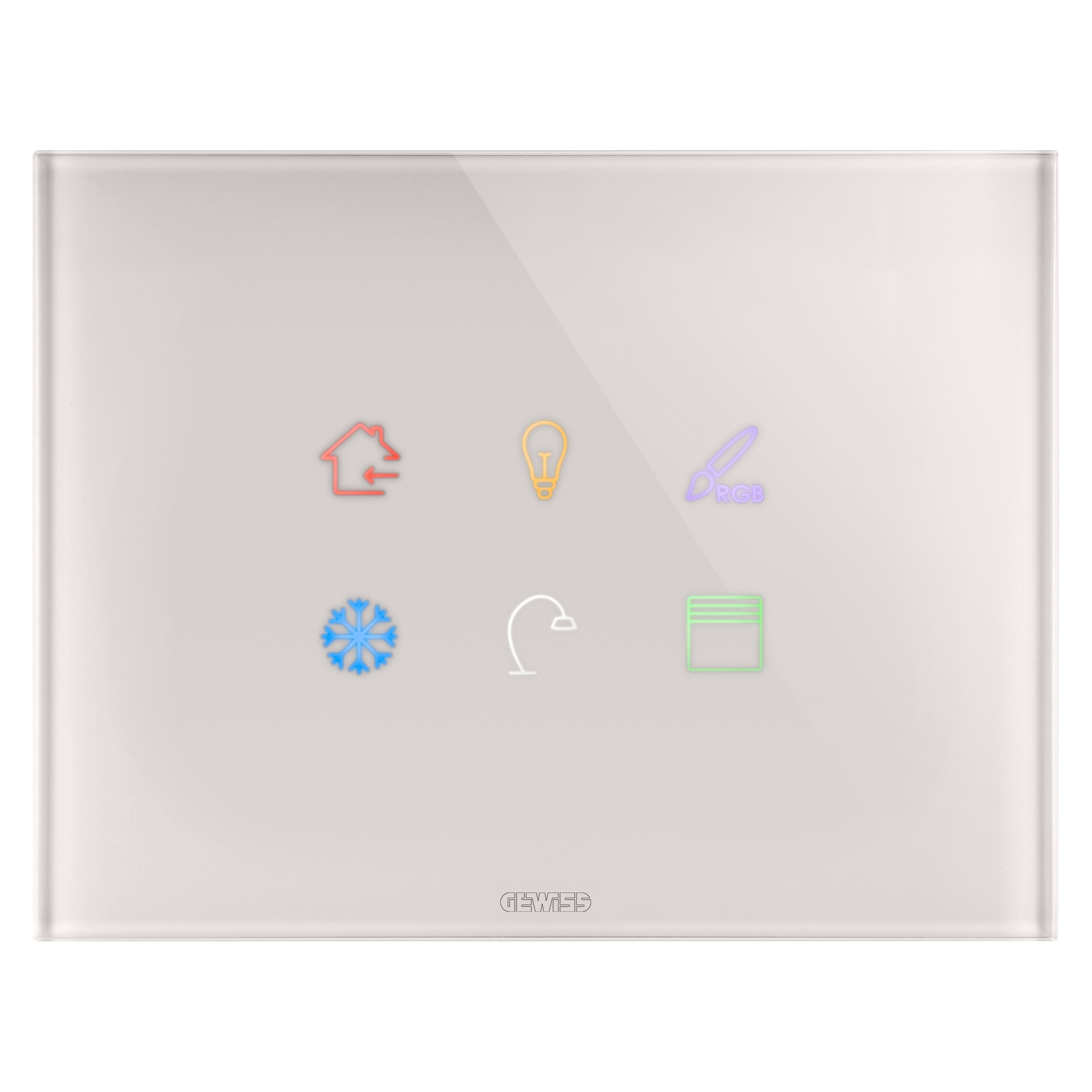 GEWISS - GEWGW16946CL PLACCA ICE TOUCH KNX SIMBOLI INTERC.BEIG
