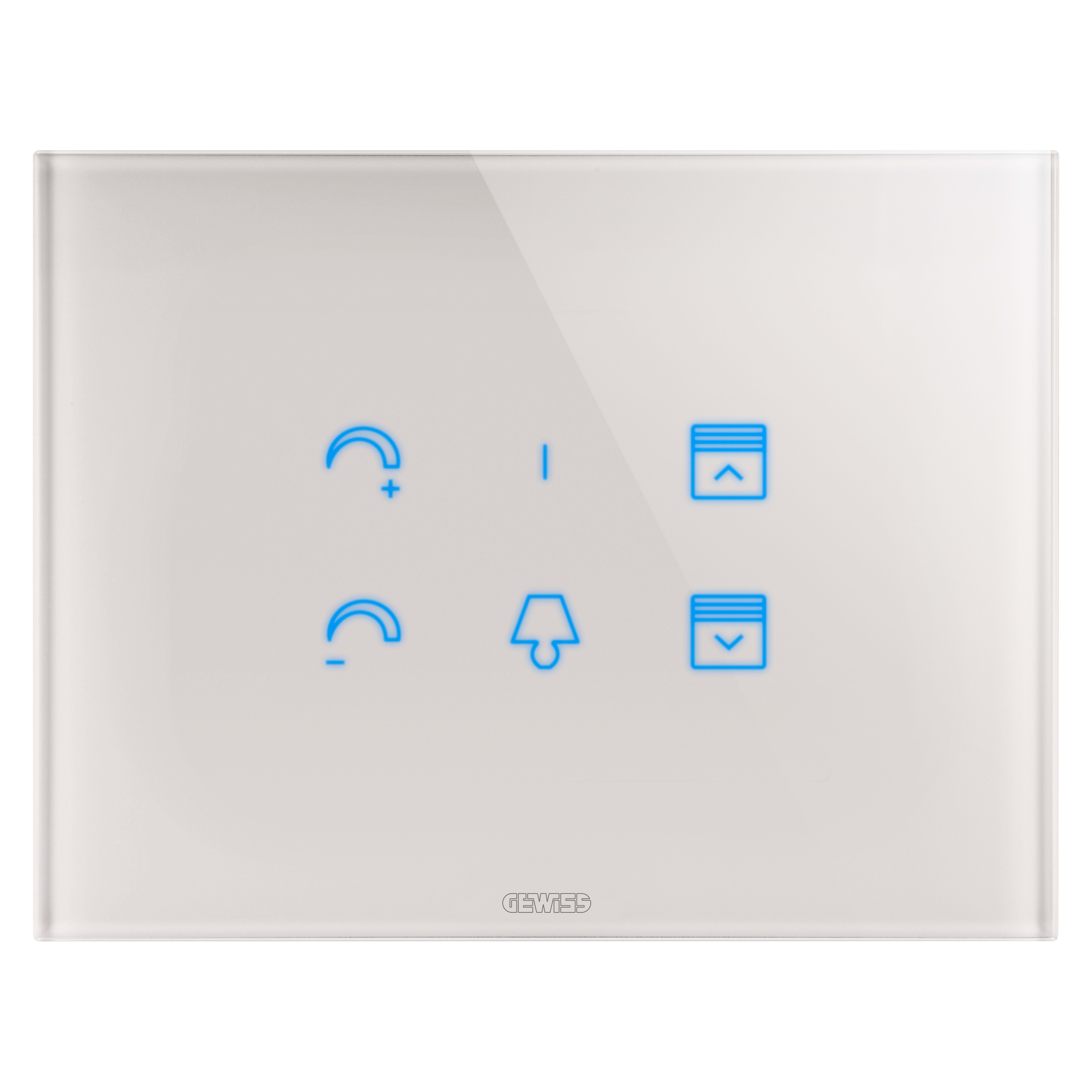 GEWISS - GEWGW16955CL PLACCA ICE TOUCH - IN VETRO - CON SIMBOLI INTERCAMBIABILI - NATURAL BEIGE - CHORUSMART