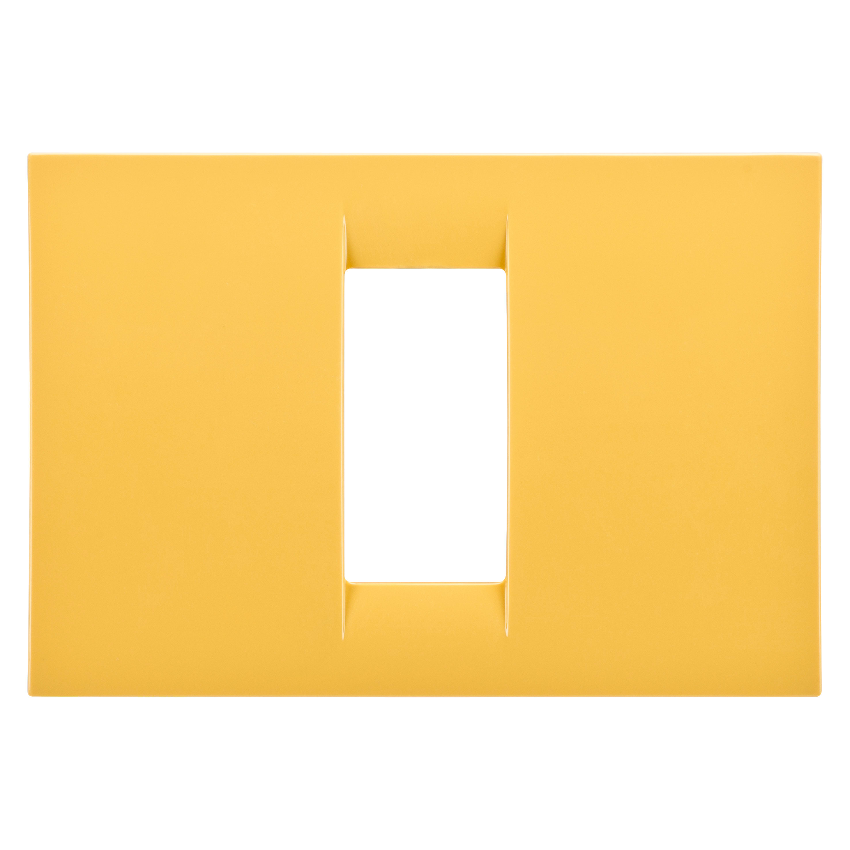 GEWISS - GEWGW22181 PLACCA VIRNA - IN TECNOPOLIMERO FINITURA LUCIDA - 1 POSTO - GIALLO MAIS - SYSTEM