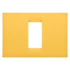 GEWISS - GEWGW22181 PLACCA VIRNA - IN TECNOPOLIMERO FINITURA LUCIDA - 1 POSTO - GIALLO MAIS - SYSTEM