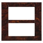 GEWISS - GEWGW22277 PLACCA VIRNA - IN TECNOPOLIMERO - 8 POSTI (4+4 SOVRAPPOSTI) - RADICA INGLESE - SYSTEM