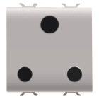 GEWISS - GEWGW13297 PRESA STANDARD BRITANNICO 250V ac - 2P+T 15A - 2 MODULI - NATURAL BEIGE SATINATO - CHORUSMART