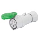 GEWISS - GEWGW62708H PRESA MOBILE DIRITTA HP - IP44/IP54 - 3P+T 16A >50V >300-500HZ - VERDE - 2H - CABLAGGIO A VITE