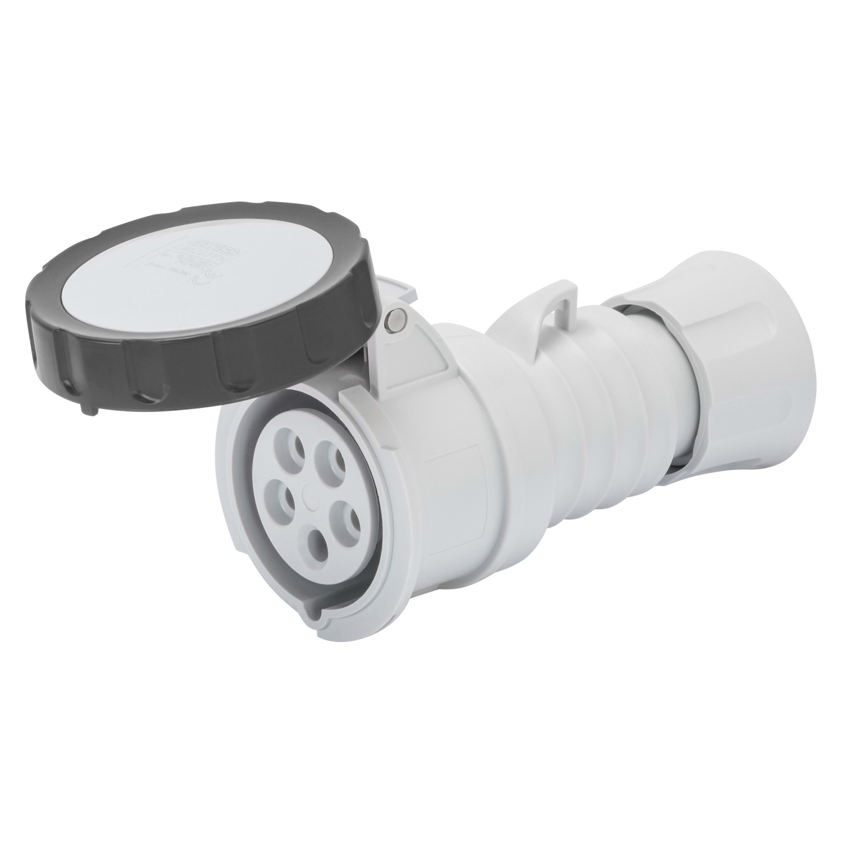 GEWISS - GEWGW62753H PRESA MOBILE DIRITTA HP - IP66/IP67/IP68/IP69 - 3P+T 32A 600-690V 50/60HZ - NERO - 5H - CABLAGGIO A VITE