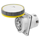 GEWISS - GEWGW62965H PRESA FISSA DA INCASSO A 10° HP - IP66/IP67 - 2P+T 125A 100-130V 50/60HZ - GIALLO - 4H - CABLAGGIO A MANTELLO