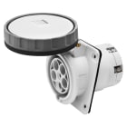 GEWISS - GEWGW62970H PRESA FISSA DA INCASSO A 10° HP - IP66/IP67 - 3P+N+T 125A 600-690V 50/60HZ - NERO - 5H - CABLAGGIO A MANTELLO