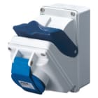 GEWISS - GEWGW66417 COMBIBLOC - CON FONDO - IP44 - 3P+N+T 32A 200-250V - 50/60HZ 9H