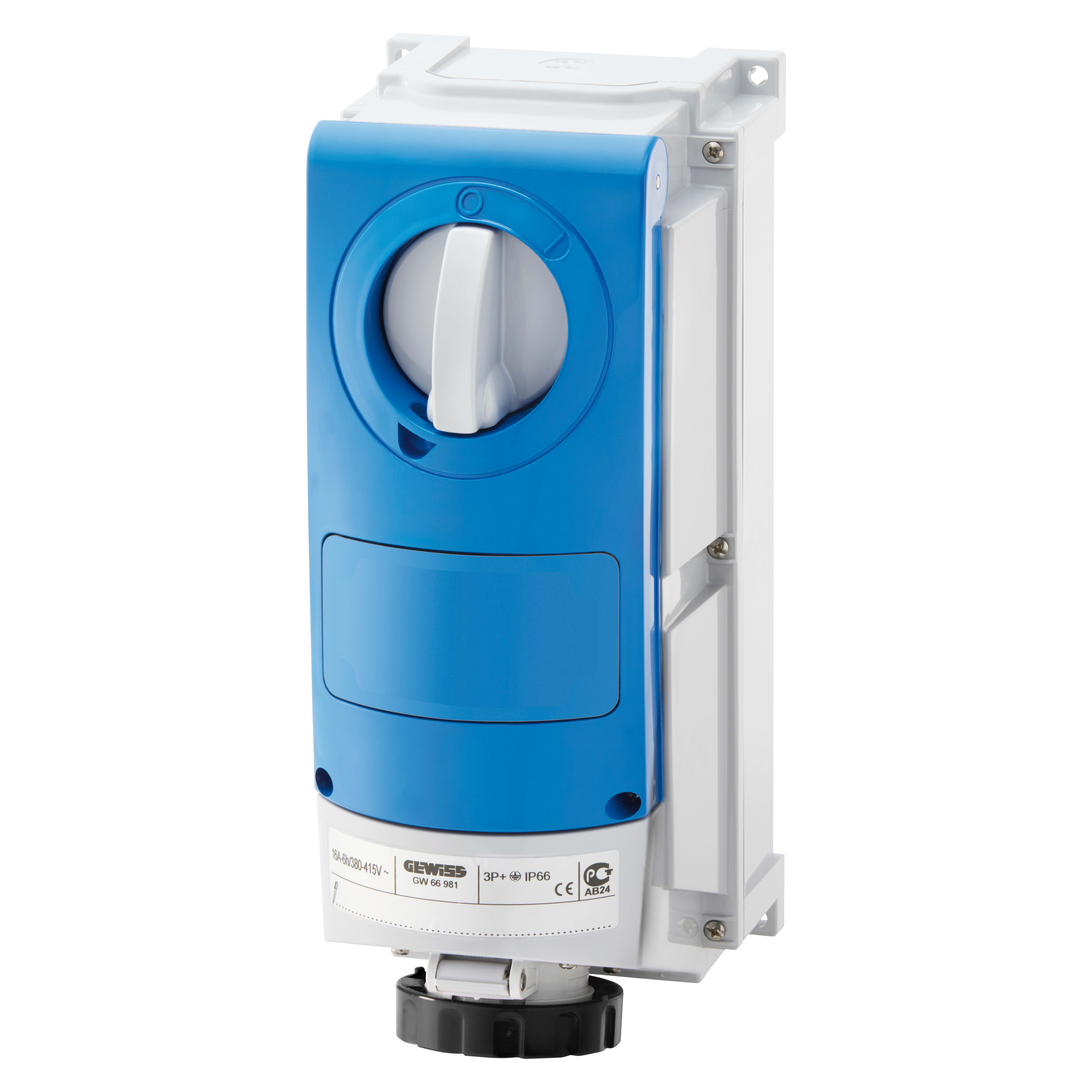GEWISS - GEWGW66511 PRESA BL.IP66 C.F.3P+N+T 16A 500V 7H DIR