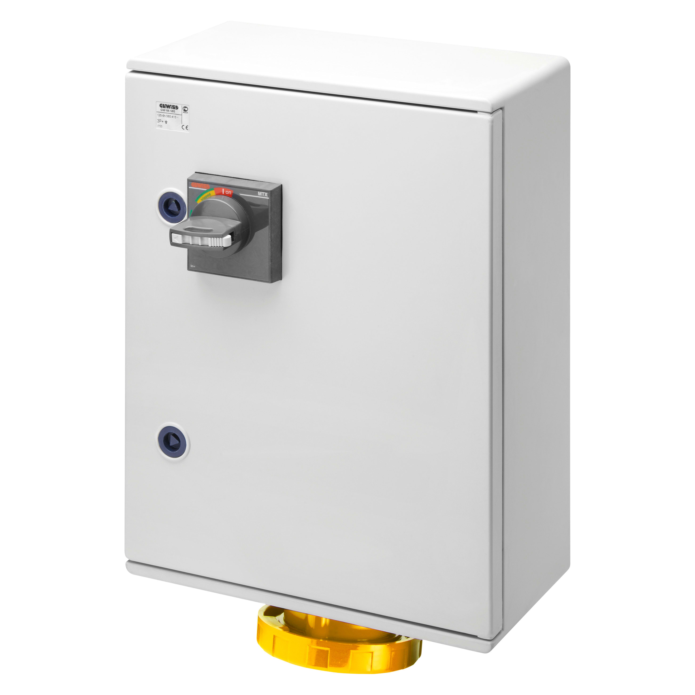 GEWISS - GEWGW66591 PRESA FISSA VERTICALE - DA PARETE - PROTEZIONE MAGNETOTERMICA DIFFERENZIALE - 3P+T 125A 110V 4H - IP55