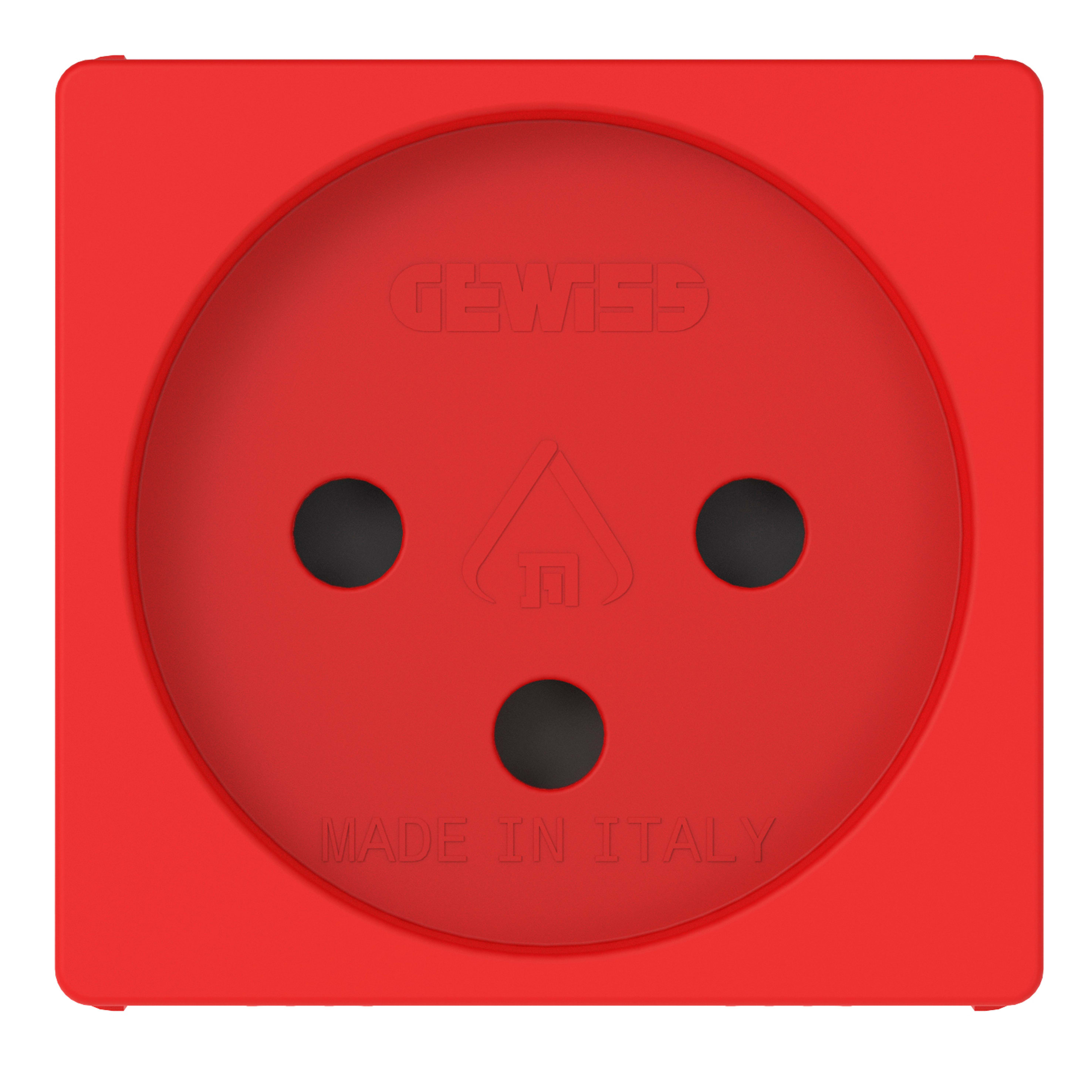 GEWISS - GEWGWC20298 PRESA 2P+T 16A STD ISRAELIANO 2M ROSSO