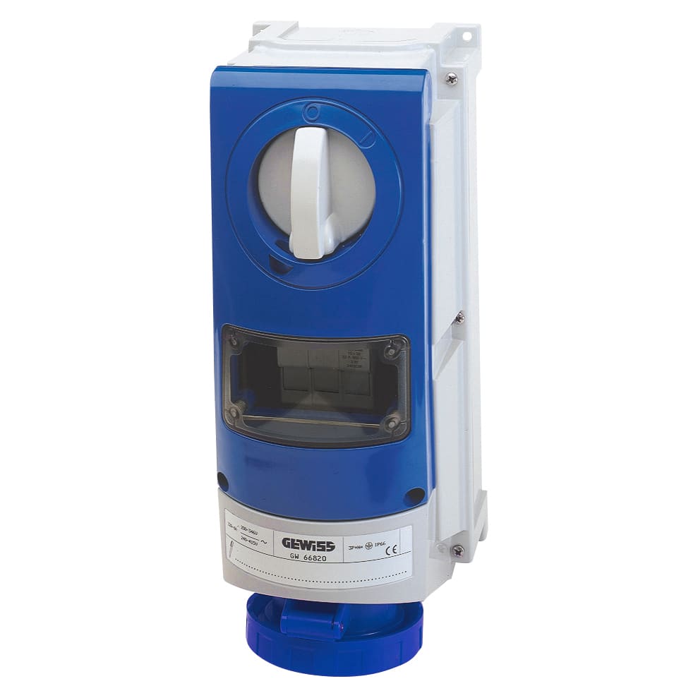 GEWISS - GEWGW66852 PRESA BL.IP66 C.F.3P+N+T 63A 230V 9H CBF