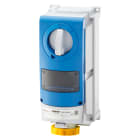 GEWISS - GEWGW66868 PRESA FISSA INTERBLOCCATA VERTICALE - CON FONDO -PER MONTAGGIO APPARECCHIATURE MODULARI - IMPIEGHI GRAVOSI - 3P+N+T 63A 100-130V-50/60HZ 4H-IP66