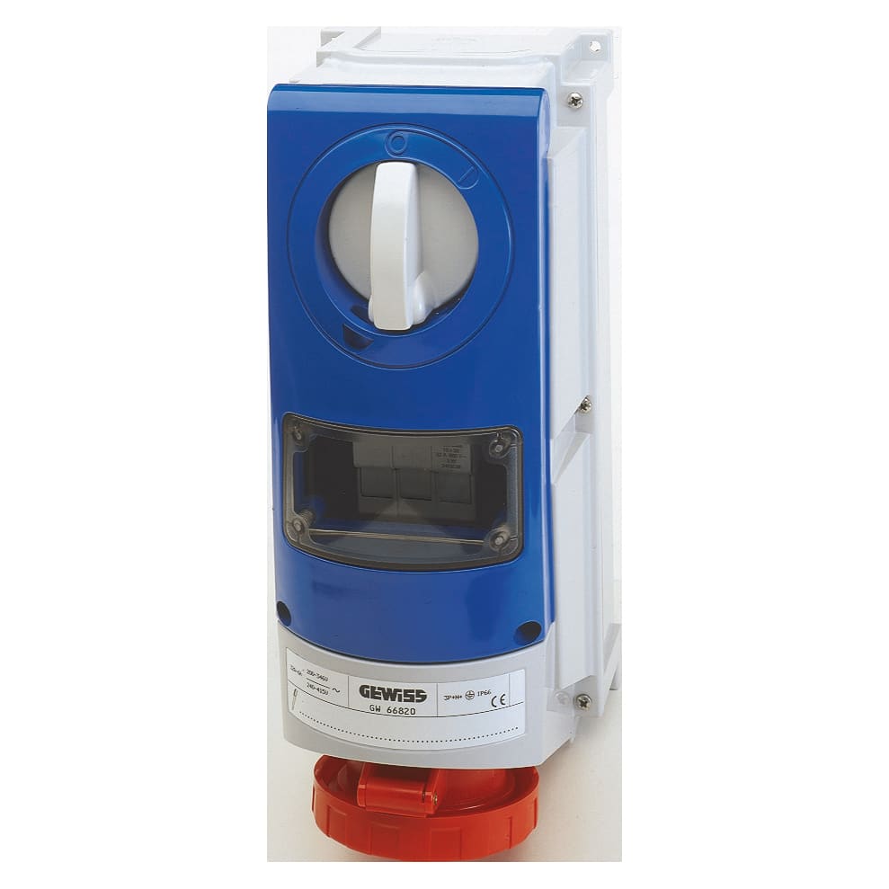 GEWISS - GEWGW66973 PRESA BL.IP66 C.F.3P+T 32A 380V 3H CBF