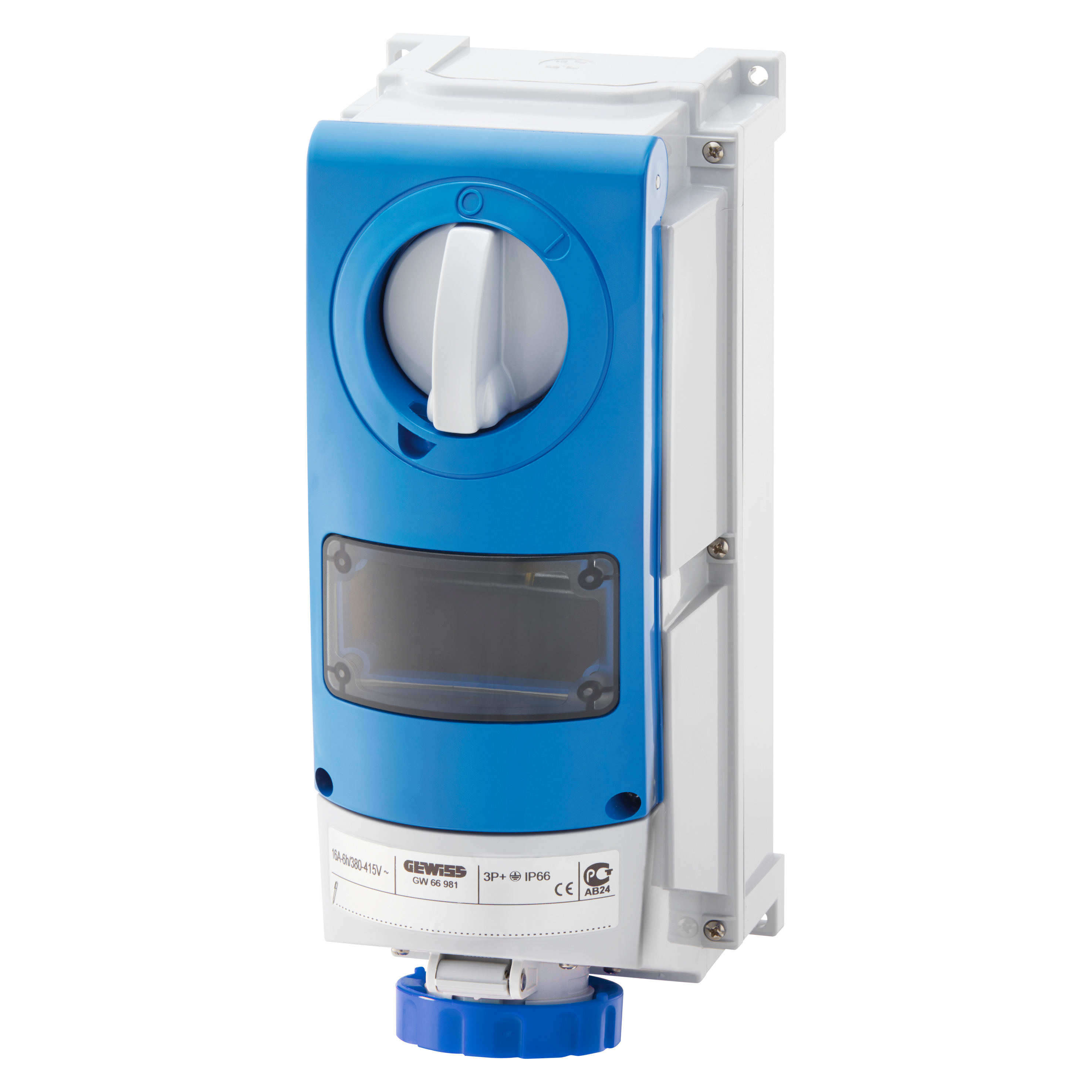 GEWISS - GEWGW66990 PRESA BL.IP66 C.F.3P+N+T 32A 230V 9H A.M