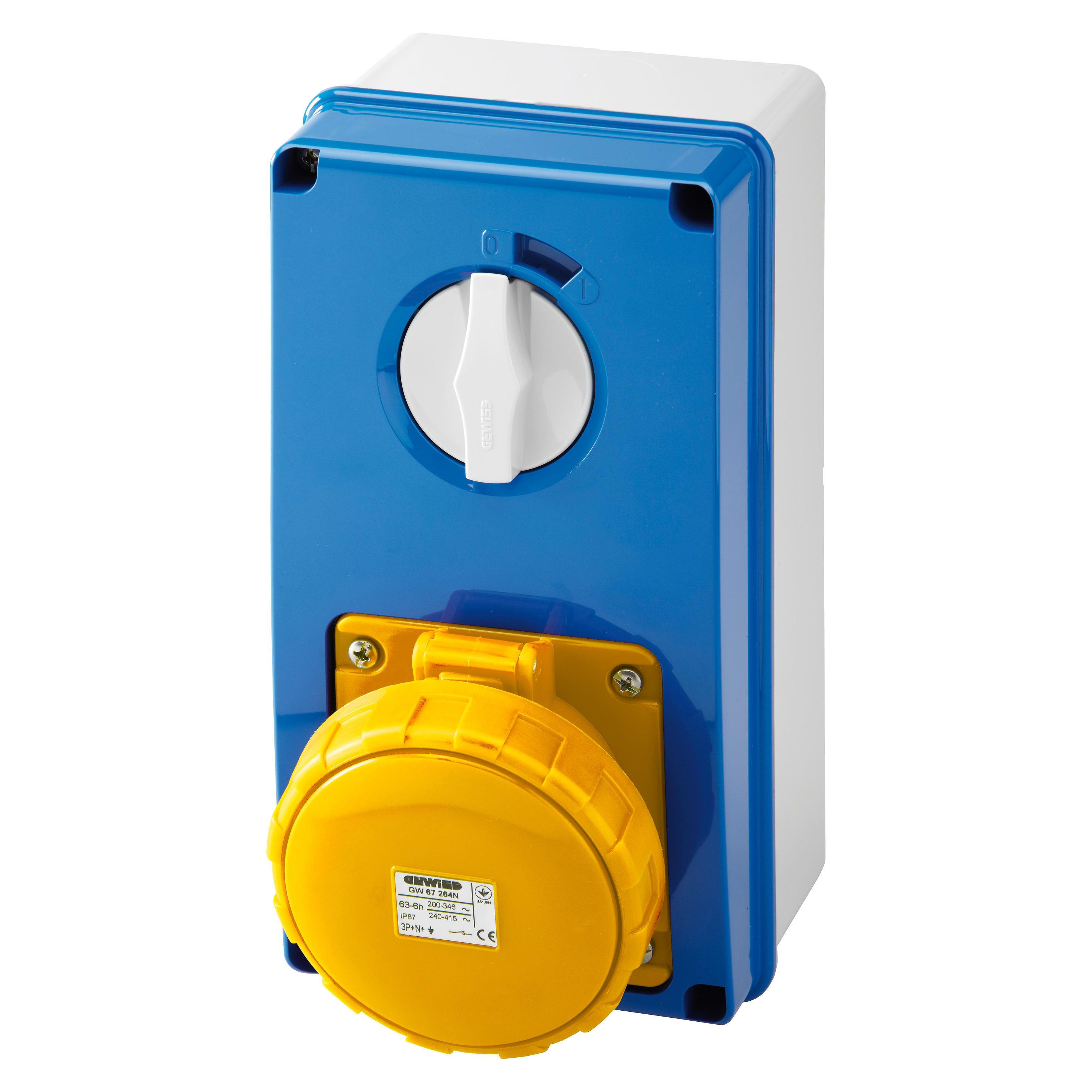GEWISS - GEWGW67258N PR.BL IP67 C.F.3P+N+T 63A 110V 4H SBF