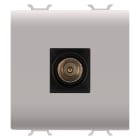 GEWISS - GEWGW13367 PRESA COASSIALE TV SCHERMATURA CLASSE A - CONNETTORE IEC MASCHIO 9,5mm - DIRETTA - 2 MODULI - NATURAL BEIGE SATINATO - CHORUSMART