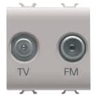 GEWISS - GEWGW13381 PRESA TV-FM - DIRETTA - 2 MODULI - NATURAL BEIGE SATINATO - CHORUSMART