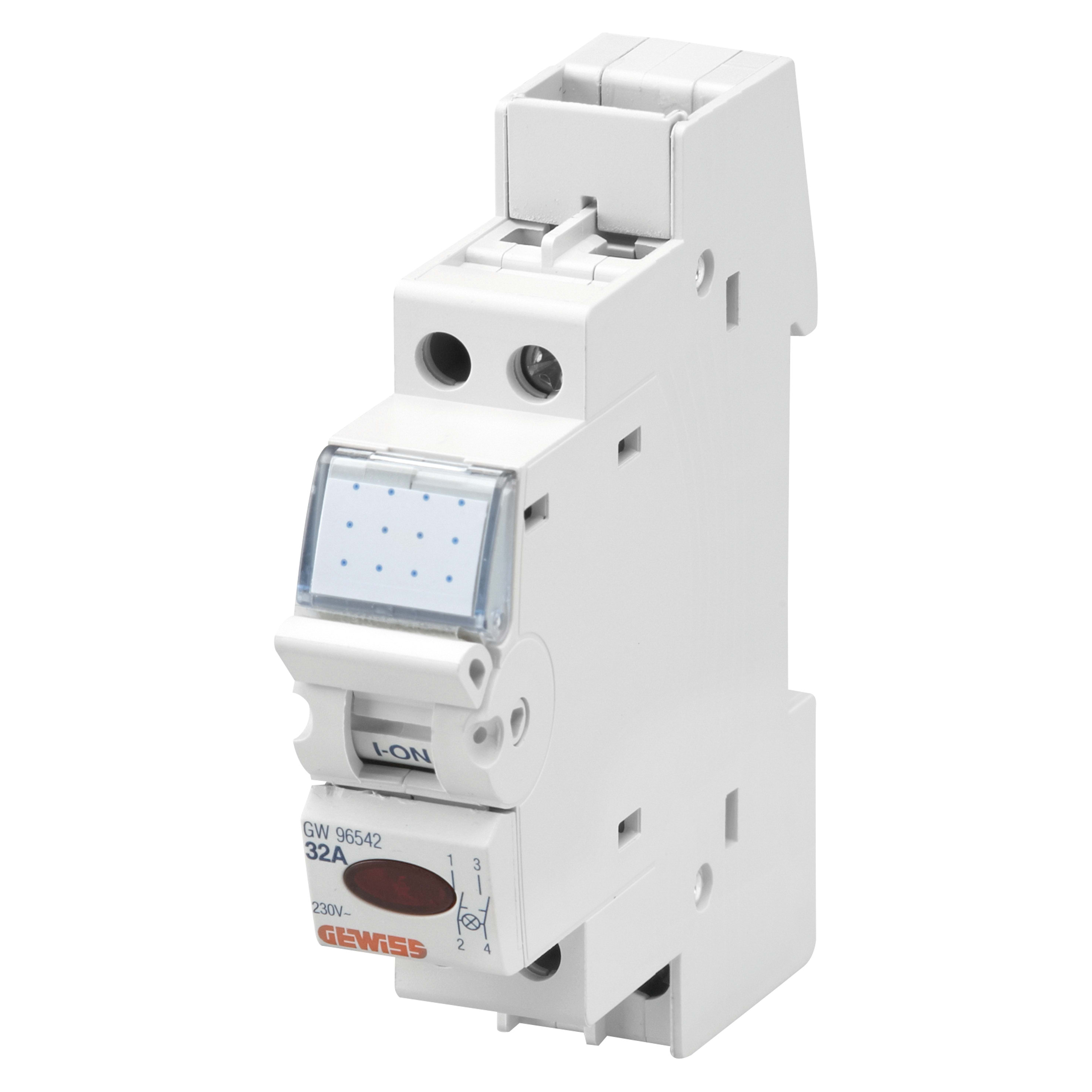 GEWISS - GEWGW96540 INTERRUTTORE NON AUTOMATICO - CON SPIA DI SEGNALAZIONE - 32A 1P 230V - 1 MODULO