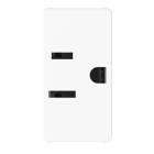 GEWISS - GEWGWC20214 PRESA 2P+T 15A 125V STD AMERICANO BIANCO