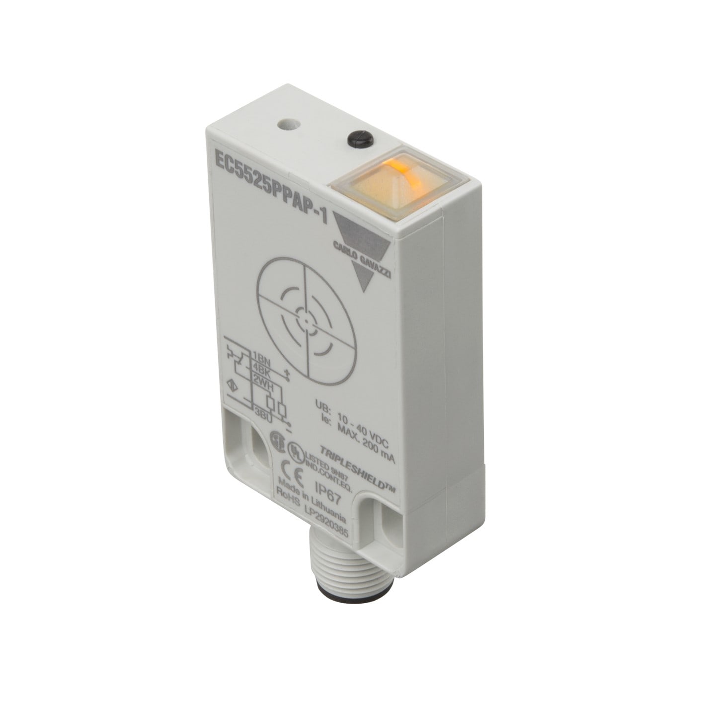 CARLO GAVAZZI - GAVEC5525PPAP-1 SENS. CAP. RETT. SN=25MM PNP NO+NC CONN