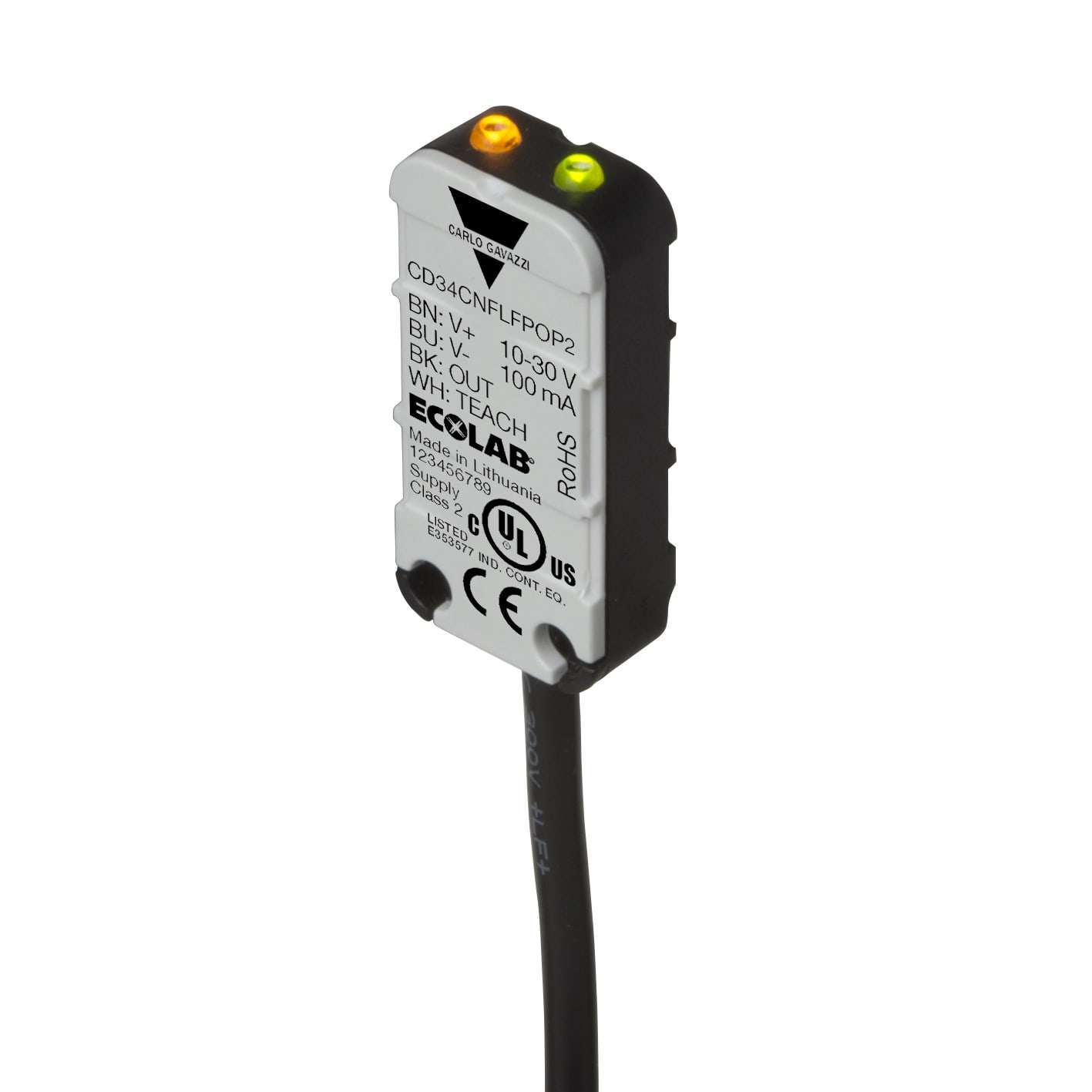 CARLO GAVAZZI - GAVCD34CNFLFPOP2 SENS. CAP. SOPP. RESIDUO PNP NO CAVO