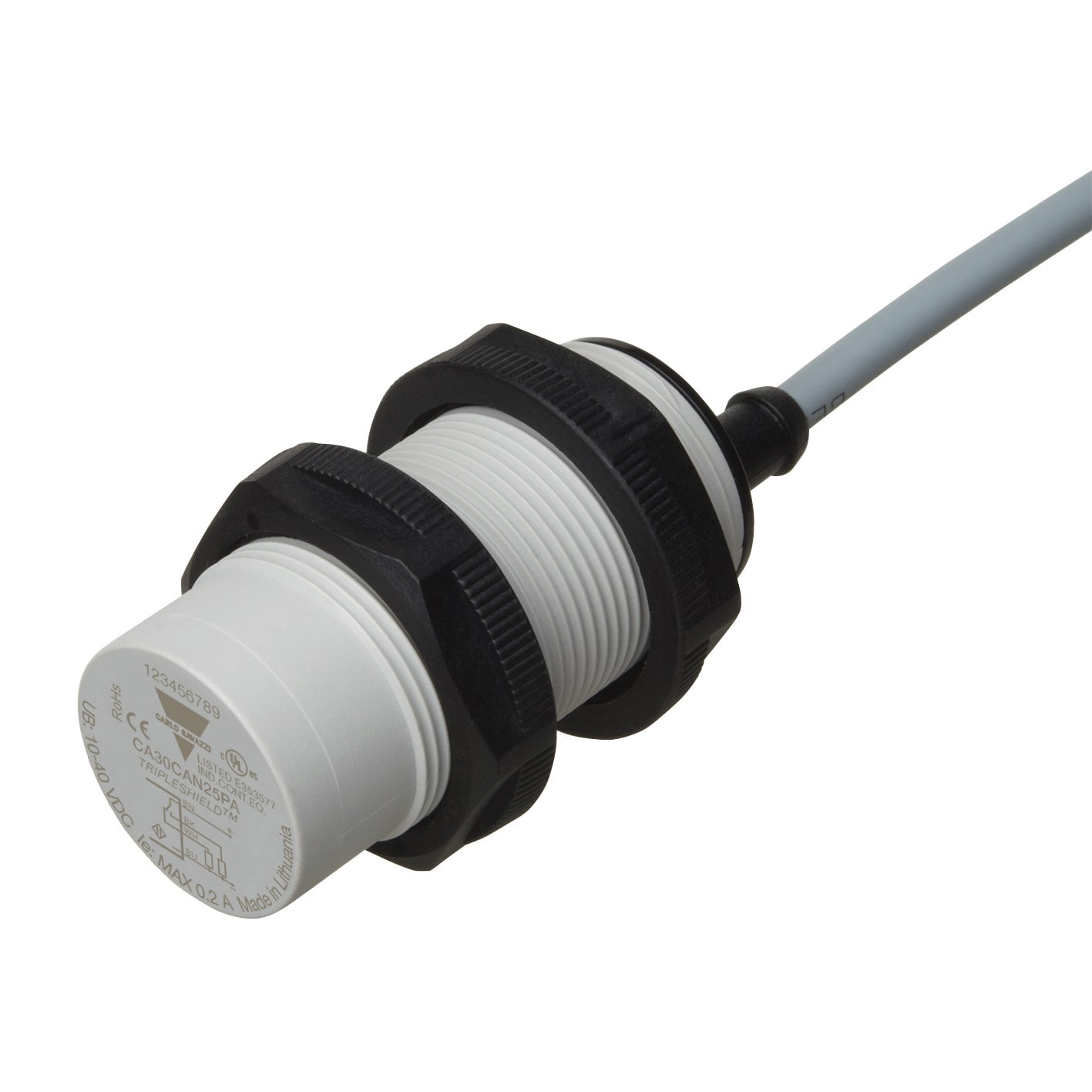 CARLO GAVAZZI - GAVCA30CAN25PA SENS. CAP. M30 PAR SCH PNP NO+NC CAVO