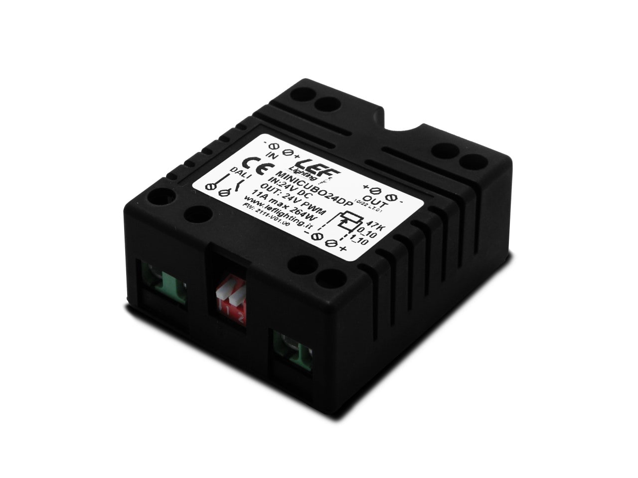 LEF LIGHTING SRL - LEFMINICUBO24DP INTER. DIMM. 24VDC 11A PUSH/DALI/0/1-10V