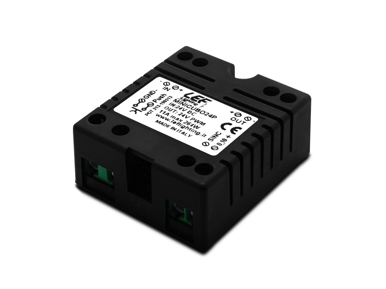 LEF LIGHTING SRL - LEFMINICUBO24P INTER. DIMM. 24VDC 11A PUSH/0-10V