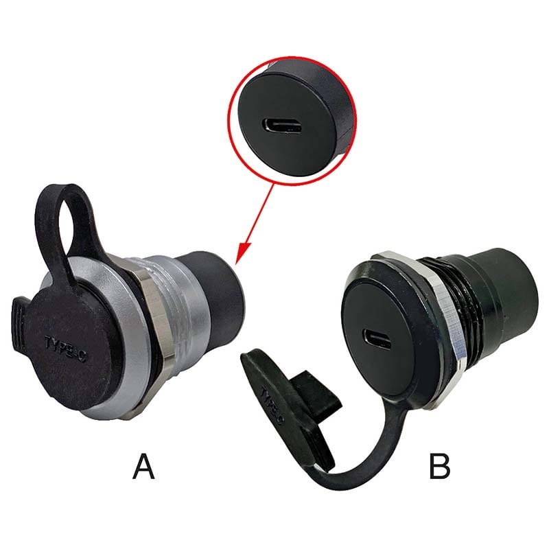 ELCART DISTRIBUTION - ERT421002000 PRESA USB-C F/F DA PANNEL.SILVER